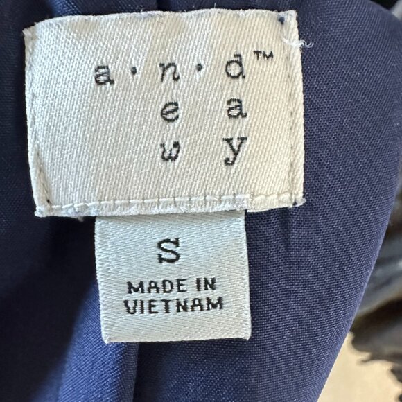 NWOT A New Day Pleated Lined A-Line Full Skirt in Xavier Navy Blue Size Small - Picture 4 of 8